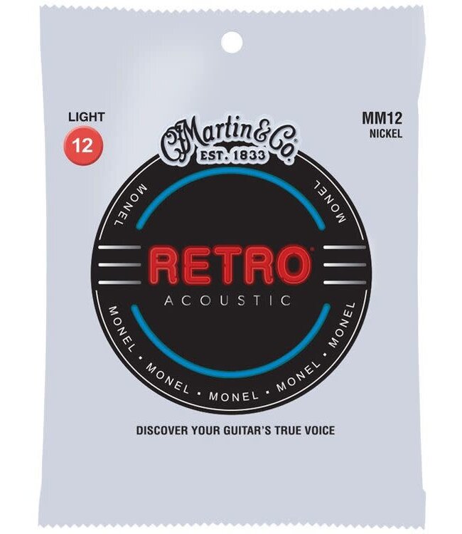Martin MM12 Retro Monel Wound Light Guage Set, 12-54
