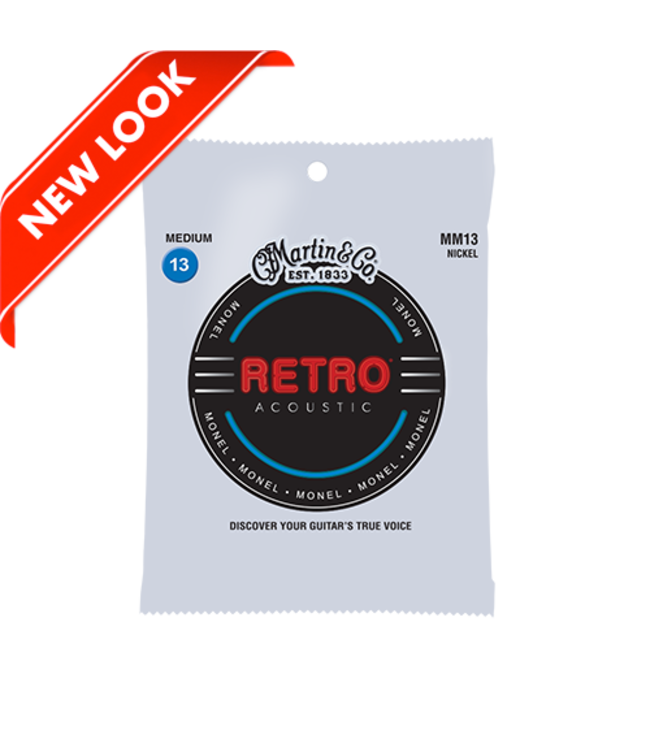 Martin MM13 Retro Monel Wound Medium Guage Set, 13-56