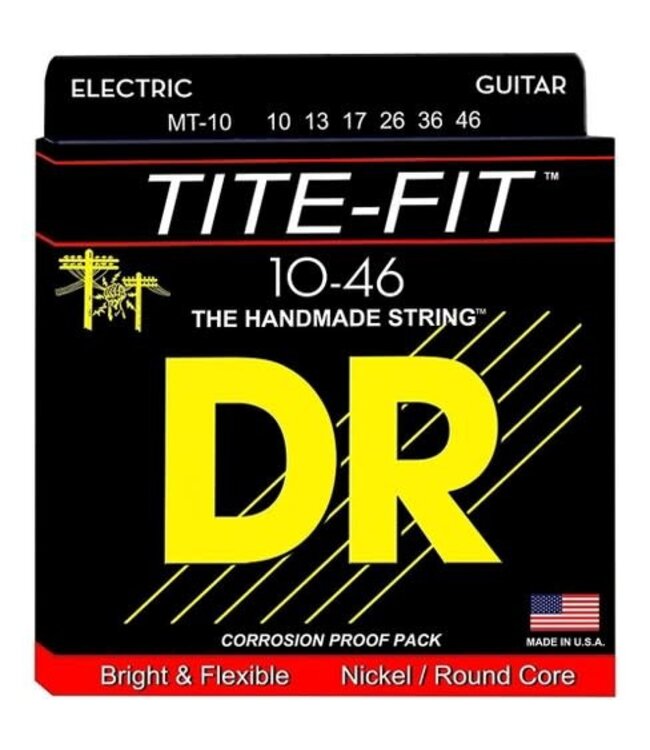 DR TITE-FIT™ - Nickel Plated Electric Guitar Strings: Medium 10-46