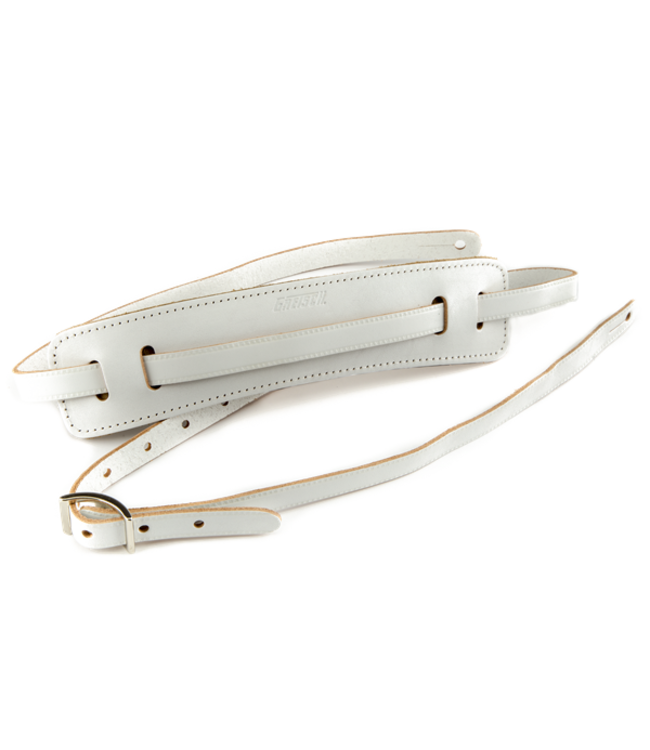 Gretsch® Vintage Leather Guitar Strap, Vintage White