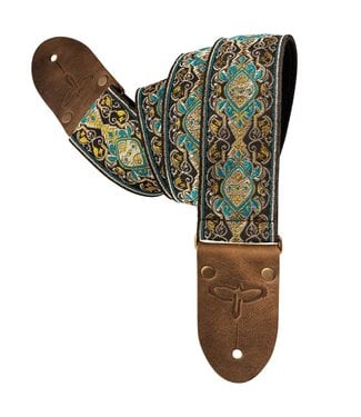 PRS PRS 2" Retro Deluxe Jacquard Strap, Teal