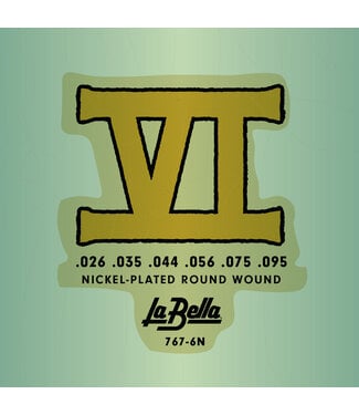 LaBella LaBella 767-6N Nickel Plated Electric Bass VI Strings, 26-95