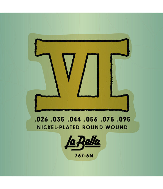 LaBella 767-6N Nickel Plated Electric Bass VI Strings, 26-95