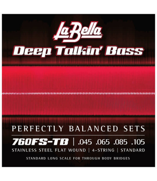 LaBella 760FS-TB Deep Talkin' Bass Flatwound Bass Strings, String-Thru-Body