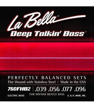 LaBella LaBella 760FHB2 Beatle Bass Flat Wound Strings, 39-96