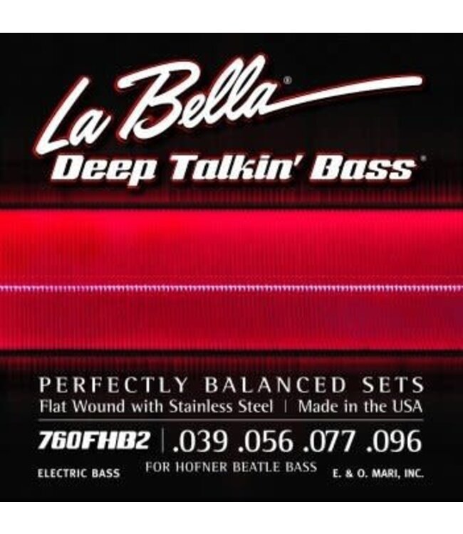 LaBella LaBella 760FHB2 Beatle Bass Flat Wound Strings, 39-96