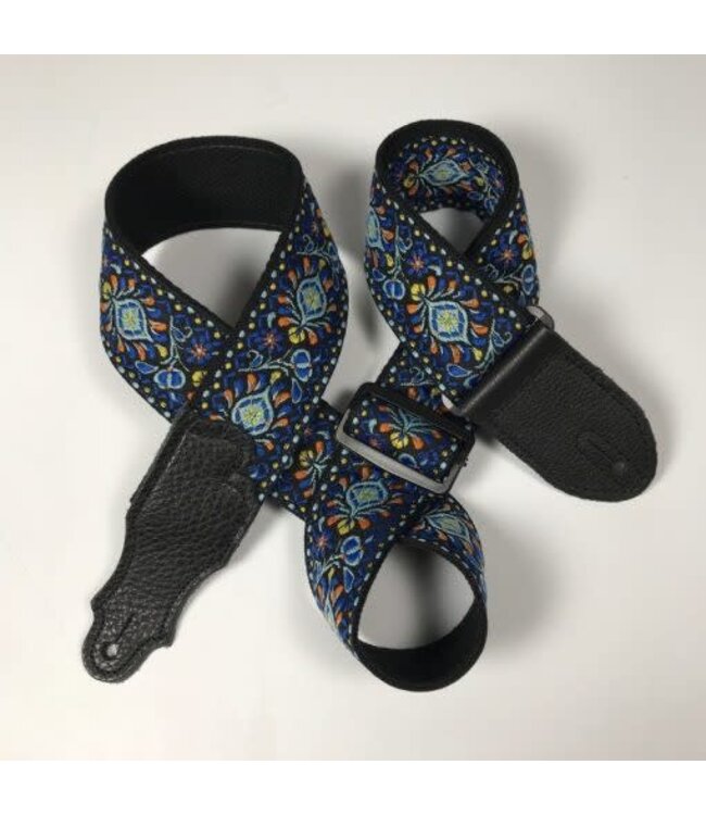 Franklin 2" Retro Folk Strap, Orange-Blue