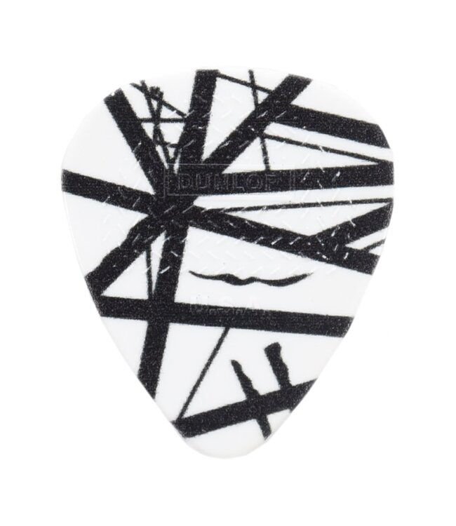 Dunlop EVH White with Black Stripes Picks, 6-Pack