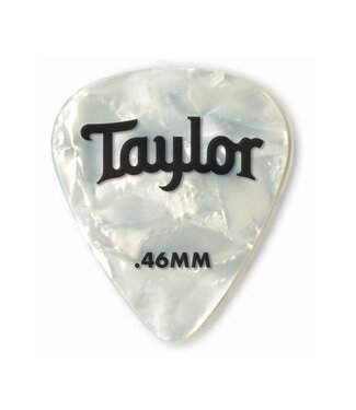 Taylor Taylor Celluloid 351 Picks, White Pearl, 0.46mm, 12-Pack