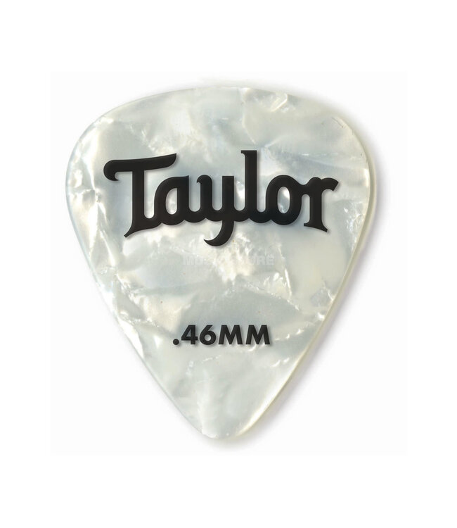 Taylor Celluloid 351 Picks, White Pearl, 0.46mm, 12-Pack