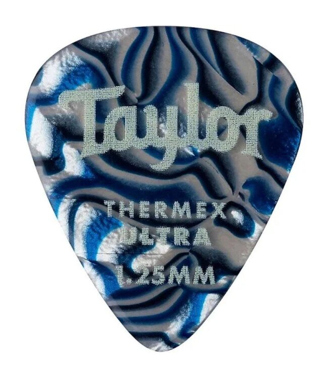 Taylor Premium 351 Thermex Ultra Picks, Blue Swirl, 1.25mm, 6-Pack