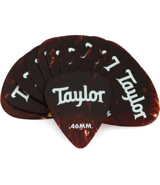 Taylor Taylor Celluloid 351 Picks, Tortoise Shell, 0.46mm, 12-Pack