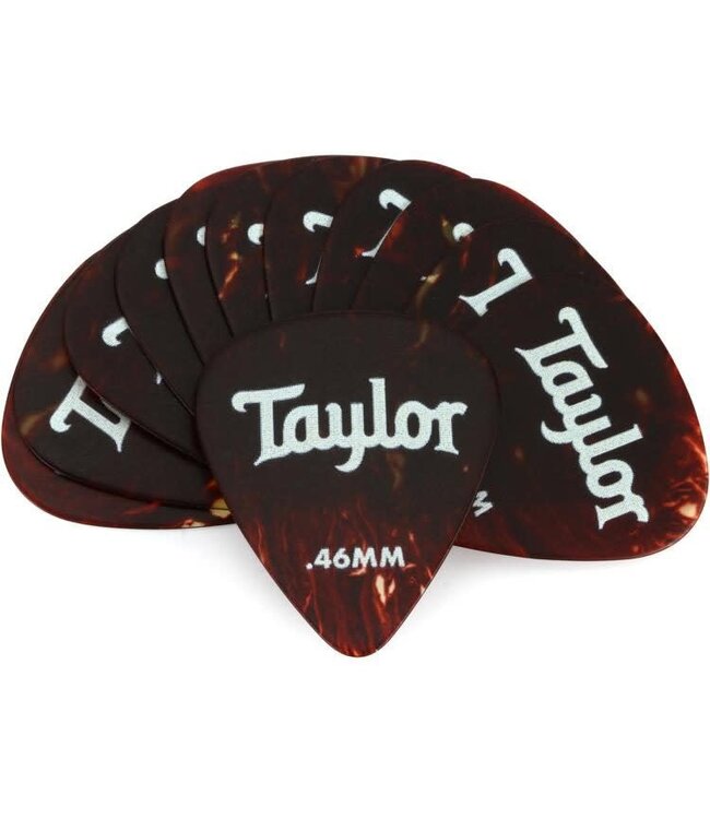 Taylor Celluloid 351 Picks, Tortoise Shell, 0.46mm, 12-Pack