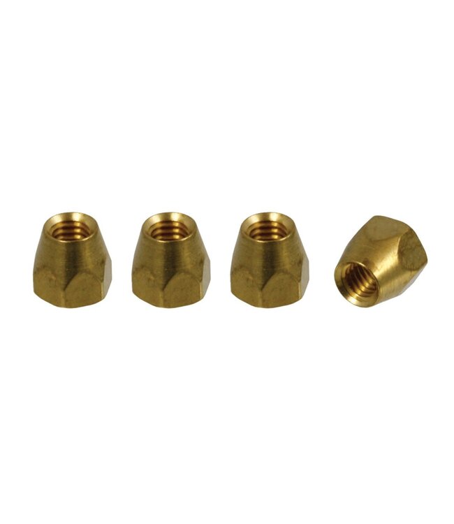 Allparts Truss Rod Nuts (4 pcs.) for Gibson® Guitars, (10-32) Brass