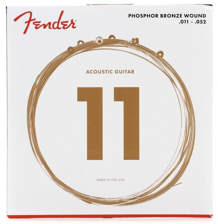 Fender Phosphor Bronze Acoustic Guitar Strings, Ball End, 60CL