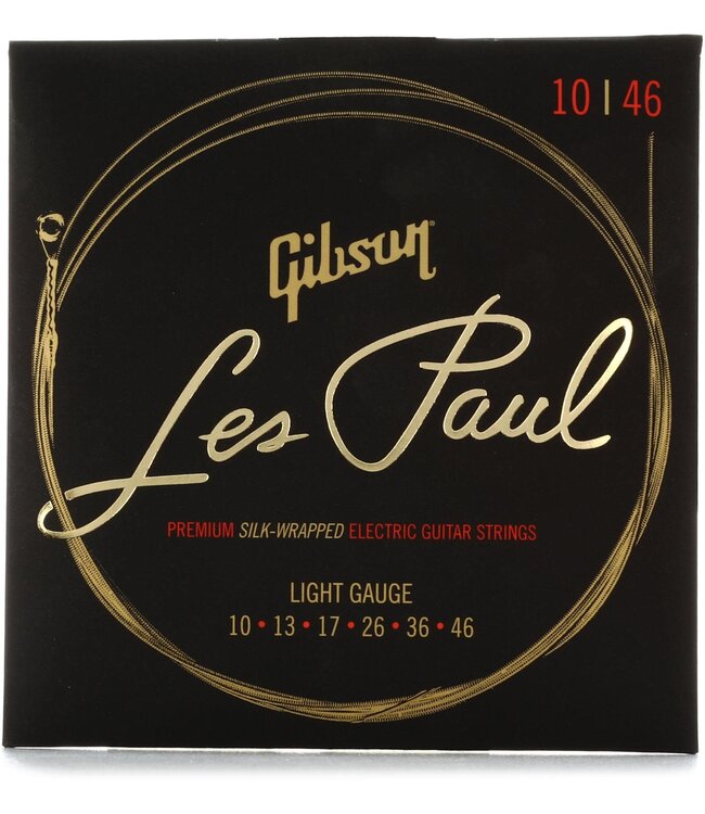 Gibson Les Paul Premium Electric Guitar Strings, Light 10-46
