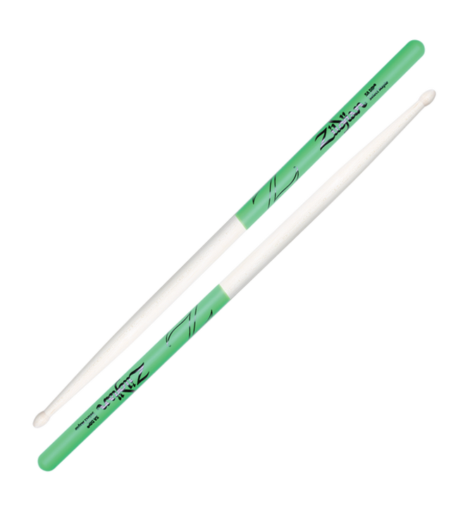 Zildjian Z5AMDG 5A Maple Green Dip Drumsticks