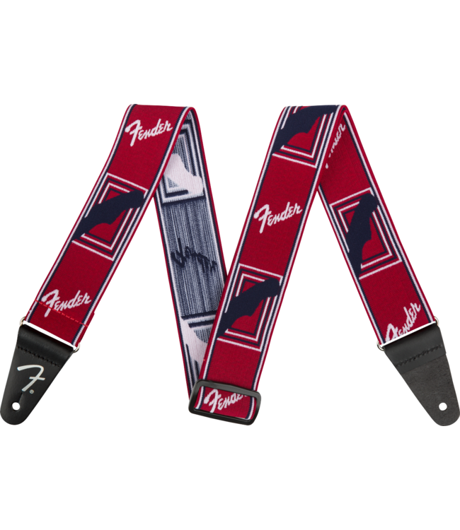 Fender Weighless™ 2" Mono Strap, Red/White/Blue