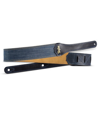 Taylor Taylor 2" Blue Denim Strap, Gold Logo