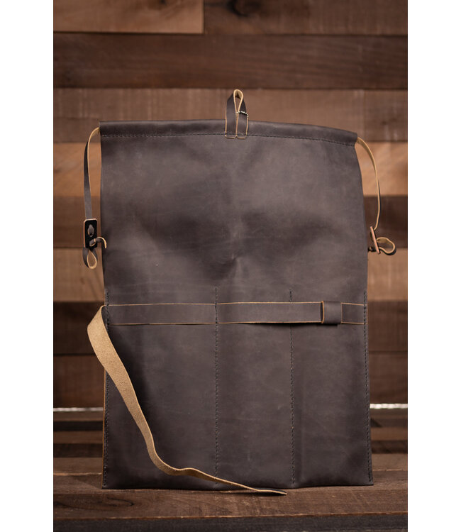 ScapeGrace Designs Leather Stick Bag, Large, Weathered Grey