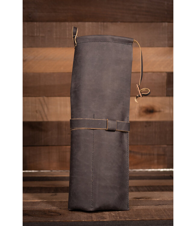 ScapeGrace Designs Leather Stick Bag, Large, Weathered Grey