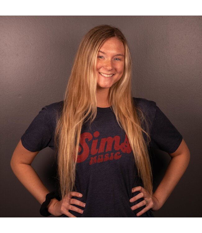 Sims Next Level Distressed T-Shirt , Midnight Navy