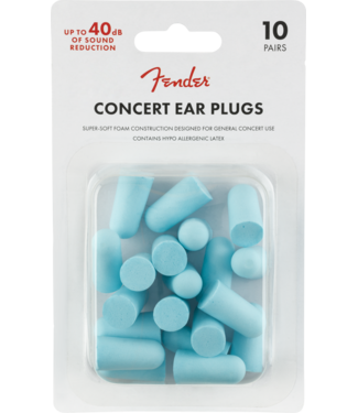 Fender Concert Ear Plugs (10 Pair), Daphne Blue