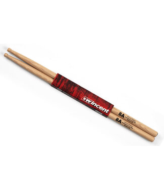 Wincent Wincent 8A Hickory Drumsticks, Round Tip