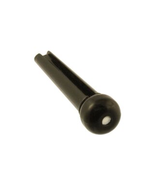 Allparts Allparts Plastic Bridge Pins, Black with White Dot, 6pc