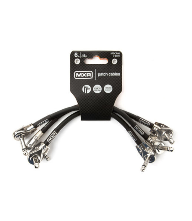 MXR Right Angle Patch Cable - 6" 3-Pack