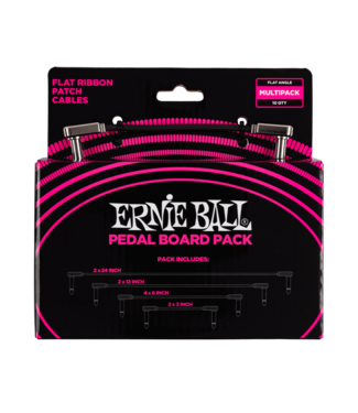 Ernie Ball Ernie Ball Flat Ribbon Patch Cables Pedalboard Multi-Pack - Black