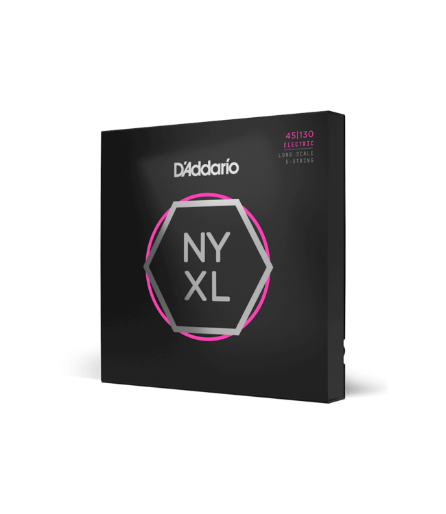 D'Addario NYXL45130, Set Long Scale, Regular Light 5-String, 45-130