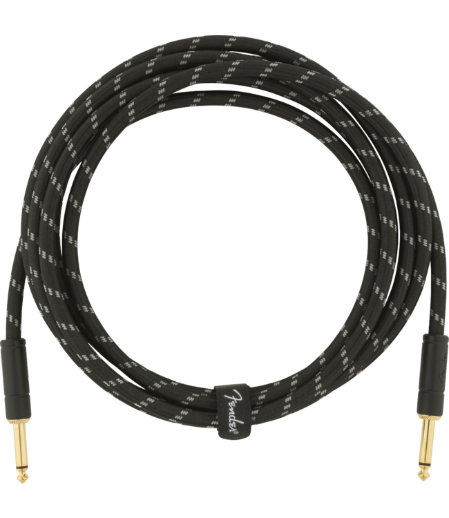 Fender Deluxe Series Instrument Cable, Straight/Straight, Black Tweed - 10 Foot