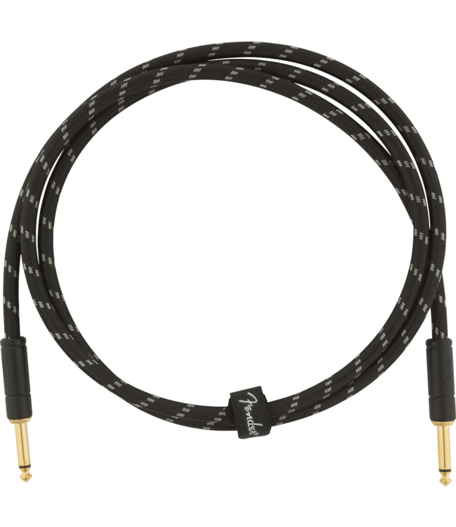 Fender Deluxe Series Instruments Cable, Straight/Straight, Black Tweed - 5 Foot