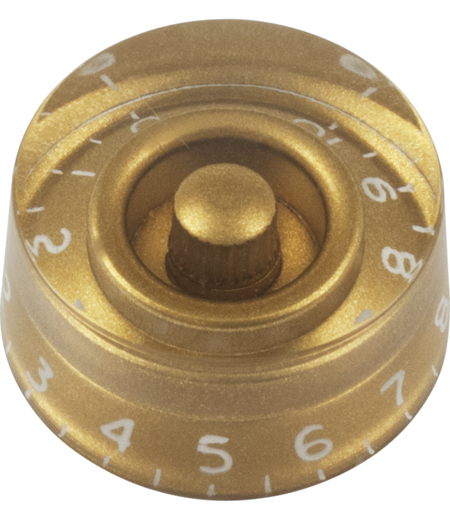 CE Speed Control Knob, Gibson Style, Embossed Numbers, Gold, Single