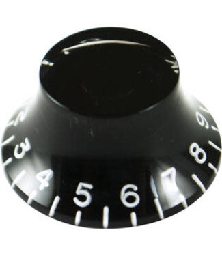 CE Distribution CE Top Hat Knob Control, Gibson Style, Embossed Numbers, Black, Single