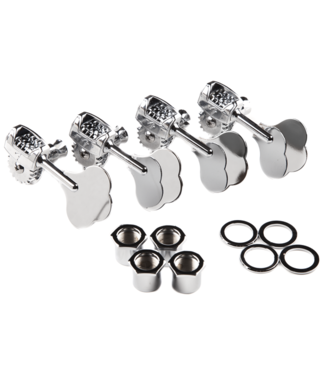 Fender Fender Deluxe "F" Stamp Bass Tuning Machines, (4), Chrome