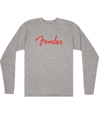 Fender Fender® Spaghetti Logo L/S T-Shirt, Heather Gray, Medium