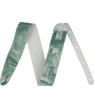 Fender Fender Tie Dye Leather Strap Sage Green