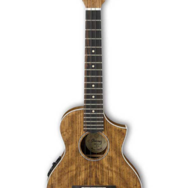 Ibanez UEW13MEEDBO Concert Ukulele, Dark Brown Open Pore - Sims Music