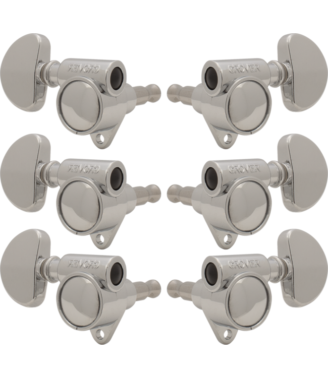 Grover Rotomatic Machine Heads, 18:1, "Milk Bottle" Style, 3x3 Chrome