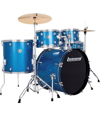 Ludwig Ludwig Accent Fuse 5 Piece Complete Kit, Blue Sparkle*