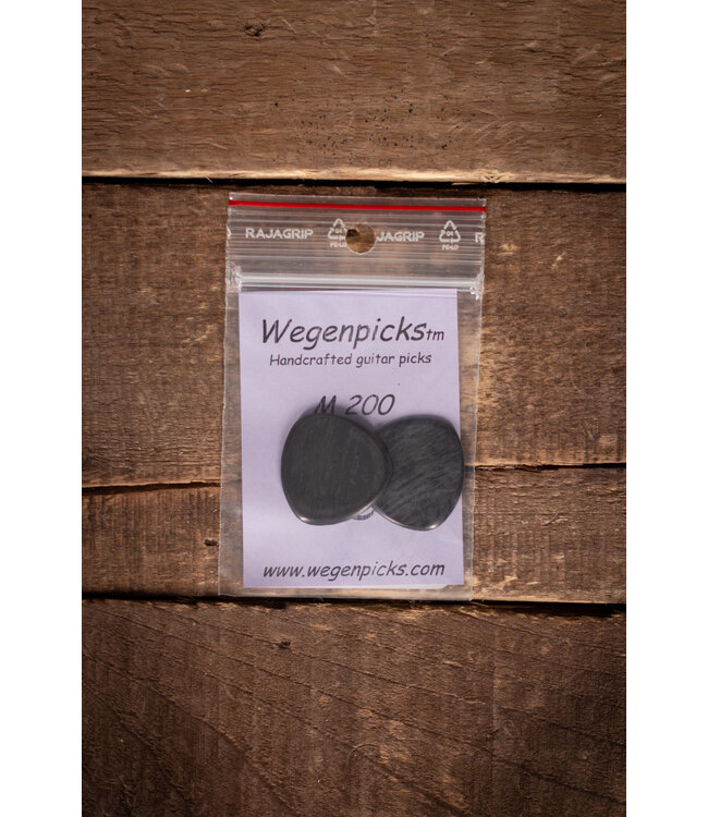 Wegen M200B 2.0mm Mandolin Picks, 2pk Black