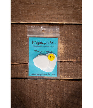Wegen Wegen NH100 1.0mm No-Hole Bluegrass Picks, 4pk White