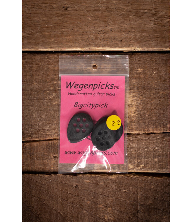 Wegen BC220B 2.2mm BigCity Picks, 4pk Black