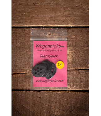 Wegen Wegen BC140B 1.4mm BigCity Picks, 4pk Black