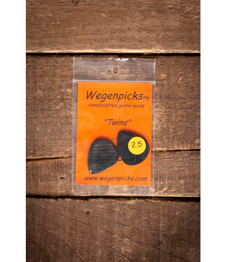 Wegen Wegen TW250B 2.50mm Twins Picks, 2pk Black