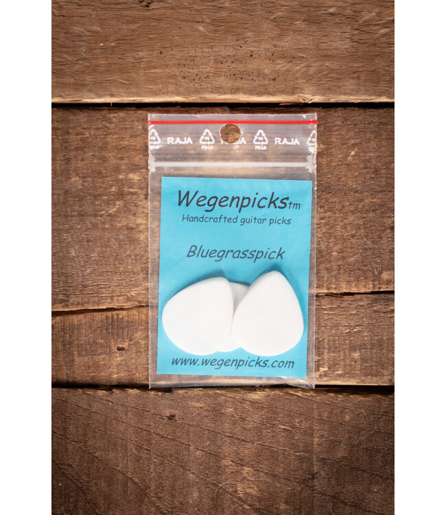 Wegen NH140 1.4mm No-Hole Bluegrass Picks, 4pk White