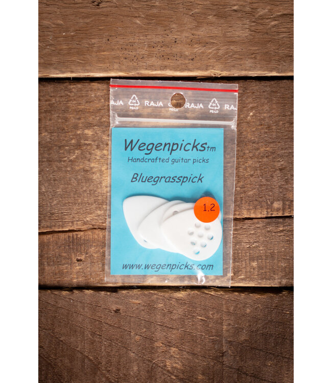 Wegen BG120 1.2mm Bluegrass Picks, 4pk White