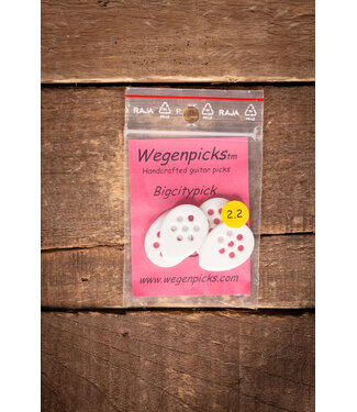 Wegen Wegen BC220 2.2mm BigCity Picks, 4pk White